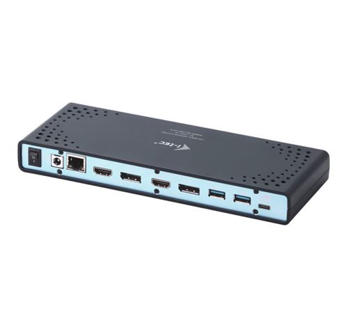 i-Tec USB 3.0 / USB-C Dual Display Docking Station + Power Delivery - Station d'accueil - USB-C 3.1 / Thunderbolt 3 - 2 x HDMI, 2 x DP - GigE - Europe