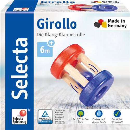 Selecta Spielzeug hochet junior Girollo7 cm rouge/bleu