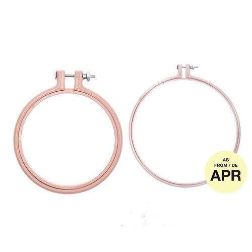 2 anneaux de broderie - rose 10,1 cm + mauve 20,3 cm - Rico Design