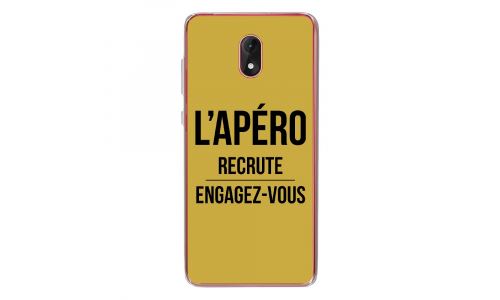 Coque souple pour Wiko Lenny 5 avec impression Motifs l'apéro recrute or