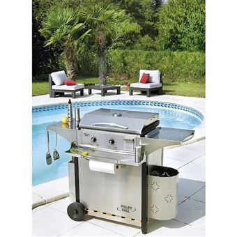 Poubelle en inox pour chariot de plancha Roller Grill