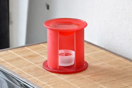 Brûle parfum en verre kanaji rouge - rouge