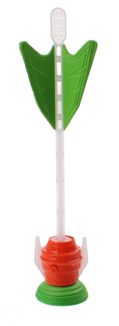 Jonotoys fusée avec ventouse et effet de lumière 21 cm vert