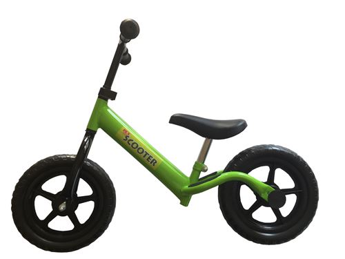Pexkids Kinder Scooter Loopfiets Draisienne à 2 Roues 12 pouces Garçon Vert