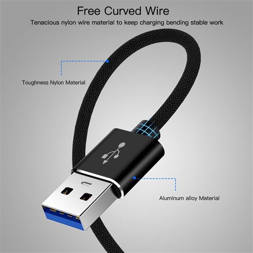 Câble USB 3.0 Rallonge 3M Compatible avec Clé USB Manette de Jeu