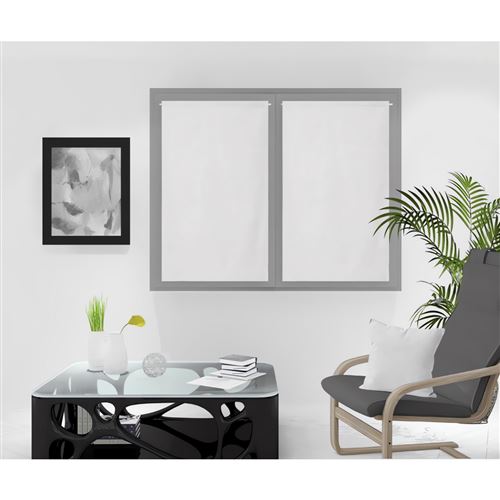 Paire de brise bise lin 60x120 cm LINEN blanc, par Soleil d'Ocre