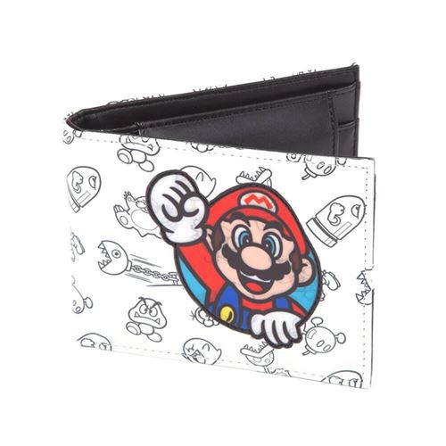 Portefeuille à deux volets Super Mario Bros. avec motif All-Over