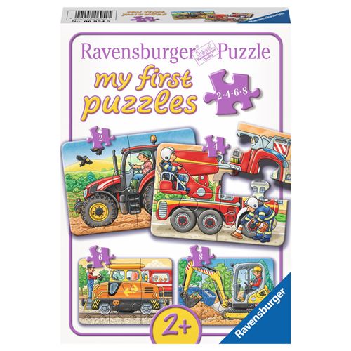 Mon premier puzzle Ravensburger - Machines agricoles, 2/4/6/8 pièces