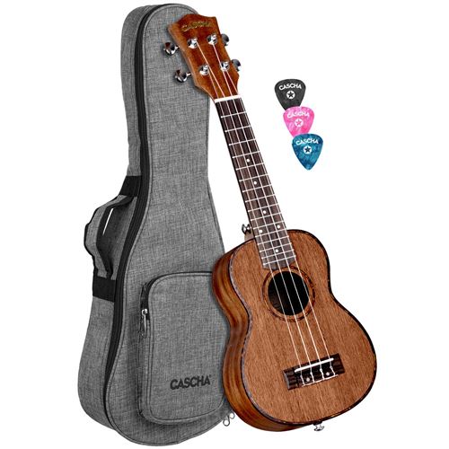 Cascha HH 2026 ukulélé soprano Premium avec housse et médiators