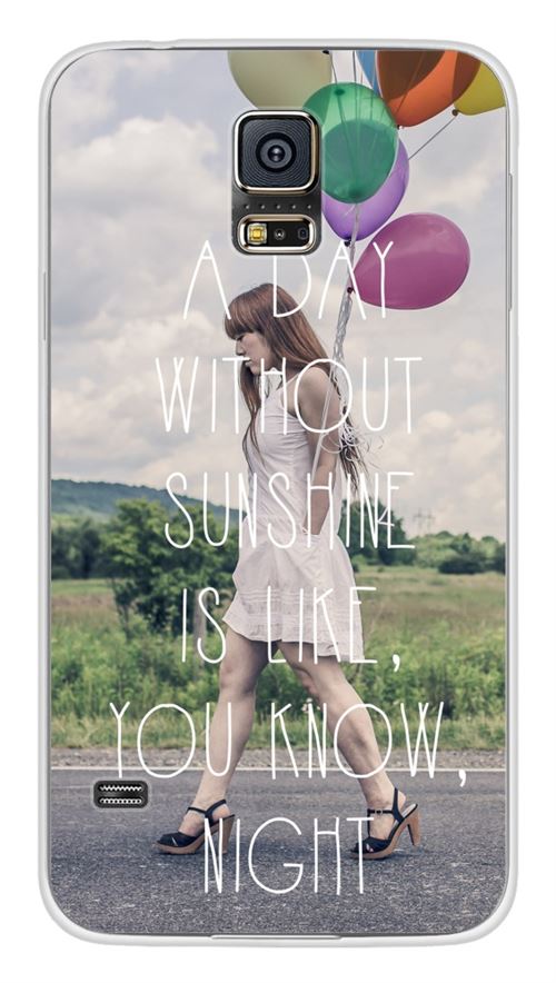 Coque en silicone imprimée compatible Samsung Galaxy S5 Woman