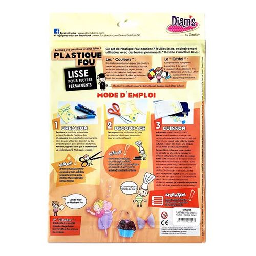 Plastique fou - 7 feuilles métallisées or - Diam's