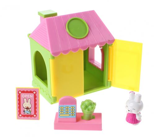 Jonotoys playhouse Minishop Minishop 7 cm filles vert/jaune 5 pièces