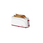 TECHWOOD Grille pain TGP505 2 longues fentes blanc et rouge