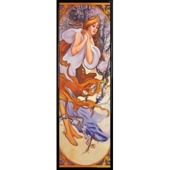 Tableaux Muraux Alfons Mucha 'Les Quatre Saisons' - Prêts à Accrocher, Neufs, Multi-supports