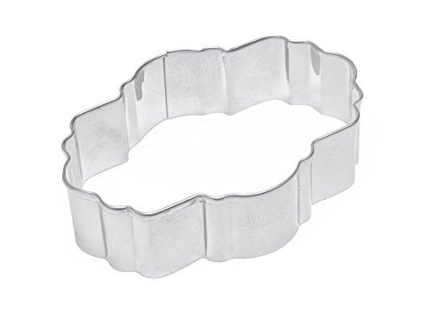 Birkmann 1010716810 emporte-pièce en forme étiquette poésie grand, 8 cm, plastique, gris, 5 x 3 x 2 cm