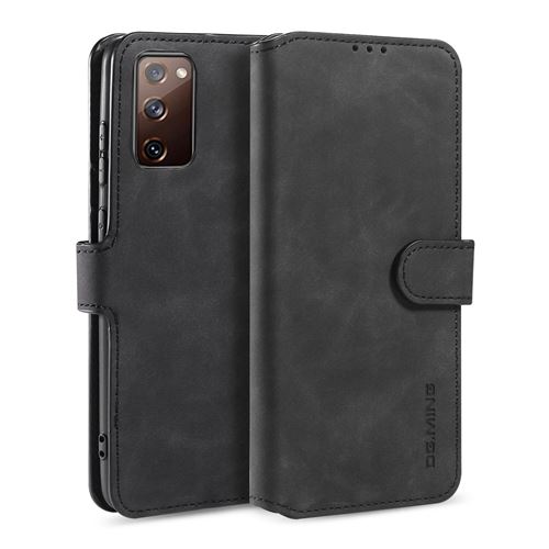 Etui Samsung Portefeuille Noir Galaxy S20FE - 3 Emplacement Cartes Smart Stand