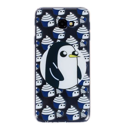Coque en TPU impression de motifs flexible pingouin et crème glacée pour votre Samsung Galaxy J4 Plus