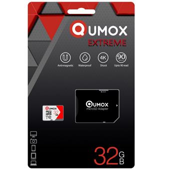 QUMOX Carte Micro SD SDHC TF 32 G Go GB 32Go 32GB écriture 20Mb/s