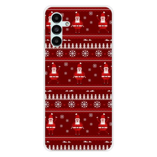 Coque en silicone imprimée compatible Samsung Galaxy A13 5G Galaxy A04S NO Pull de Noël Santa