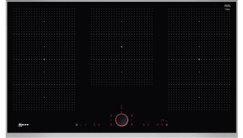 Neff N 90 T59Ts61N0 - Table De Cuisson À Induction - 5 Plaques De Cuisson - Niche - Largeur : 88 Cm - Profondeur : 49 Cm - Avec Garnitures En Acier Inoxydable - Noir