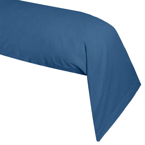 Une Taie de traversin couleur bleu Jean