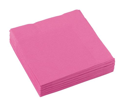 Amscan serviettes de table rose foncé 25 x 25 cm 20 pièces