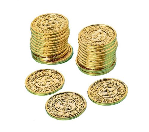 Amscan pièces d'or 3,4 cm 144 pièces