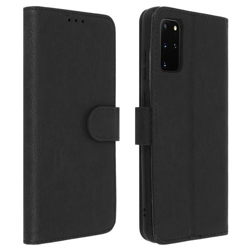 Avizar Etui Compatible Samsung Galaxy S20 Plus Housse Compatible Intégrale Porte-carte Fonction Support noir