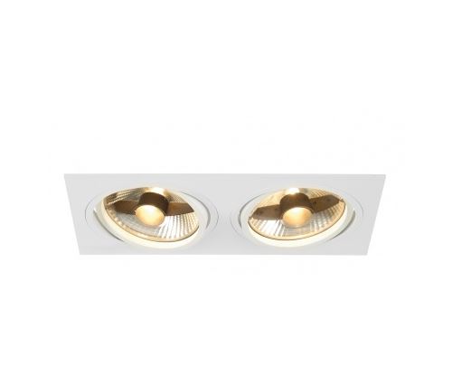 New tria 2 es111 encastré, carré, blanc, max. 2x75w, clips ressorts