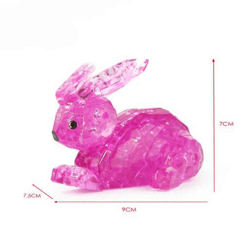 17€05 sur 3D Puzzle Cristal Modèle mignon lapin bricolage Gadget  trottinettes Jouet cadeau - Puzzle 3D - Achat & prix