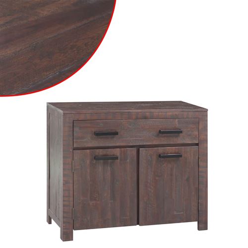 vidaXL Buffet 90x40x77 cm Bois d'acacia massif Aspect fumé