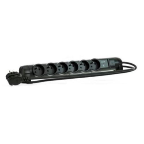 Multiprise Parafoudre Legrand 50297 6 prises x (2P+T) 1.5 m Noir