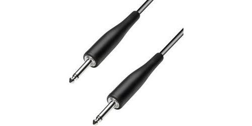 Câble instrument Paccs 2X J6.35mm 3M Noir Câble jack noir Jack 6,3 mm