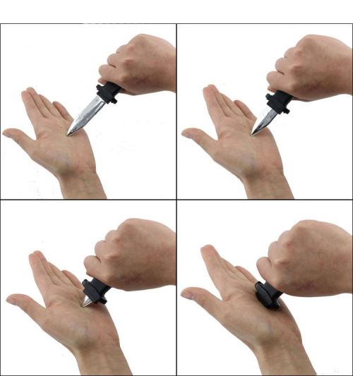 Couteau Trick à Lame Rétractable - Faux Couteau Pour Tours De Magie, Blagues, 18 Cm - 8