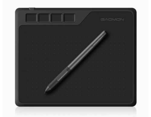 Tablette Graphique GAOMON S620 6,5x4 Pouces avec Stylet Passif et 4 Touches de raccourcis pour Dessiner et Jouer à OSU