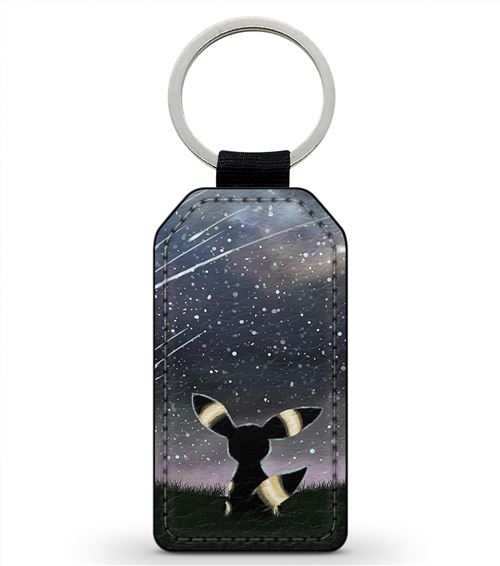 Porte-Cles Fifrelin Noir Simili Cuir Noctali Pokemon Go