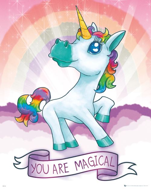 Affiche Mini Licorne Magical 40x50cm