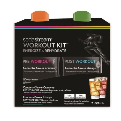 SODASTREAM Lot de 2 concentrés Work Out