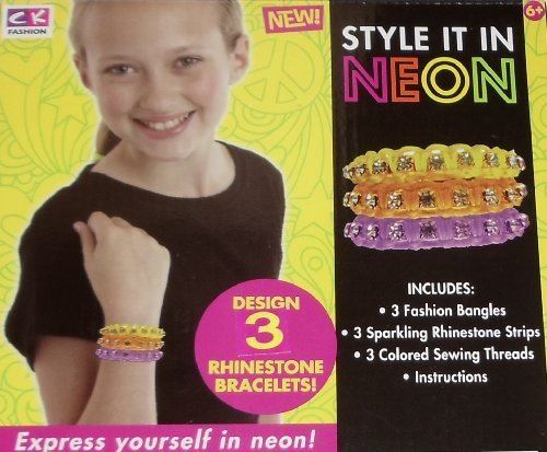 Donnez du style à Neon - Ensemble de 3 bracelets en strass design - 6 ans et plus