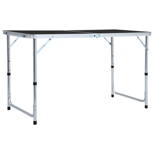 Table pliable de camping Gris Aluminium 120x60 cm
