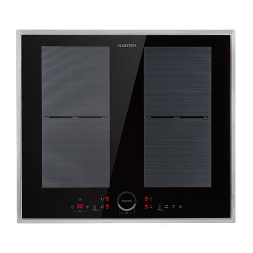 Klarstein Delicatessa 60 Prime - Plaque de cuisson á induction encastrable 4 zones, vitrocéramique - Noir