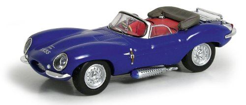 Ricko Automobile 38323 HO Jaguar Xkss avec voiture modèle 187, véhicules de train de loisir, Bleu