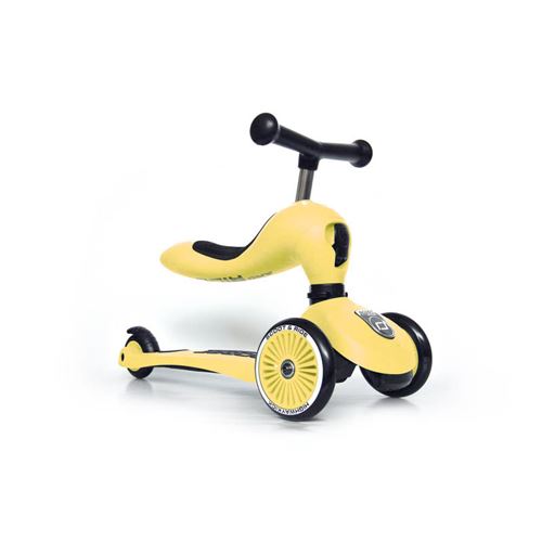 Trottinette highwaykick 1 premier &acirc;ge 2 en 1 citron scoot and ride