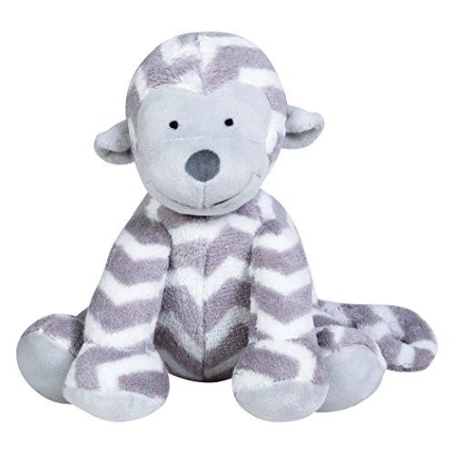 Trend Lab Monkey Plush Toy Gray/White
