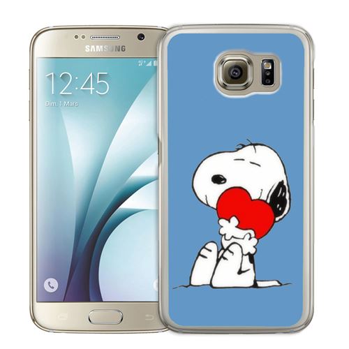 Coque pour Samsung Galaxy S7 snoopy coeur