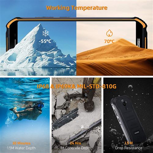 12 Sur Doogee S40 Smartphone Ip68 Etanche 5 5 Android 9 0 4650mah