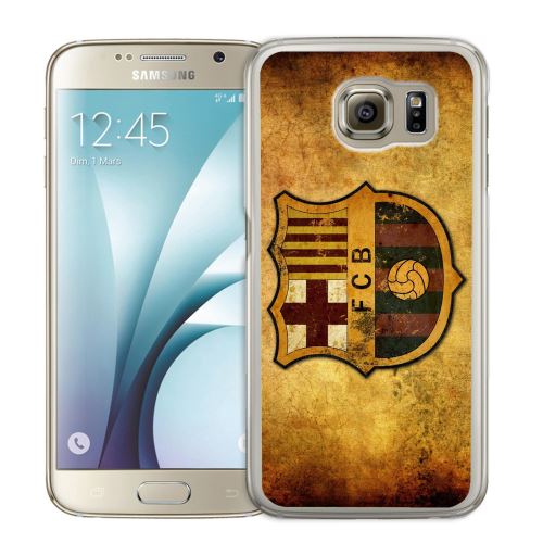 Coque pour Samsung Galaxy S7 Edge barcelone vintage football