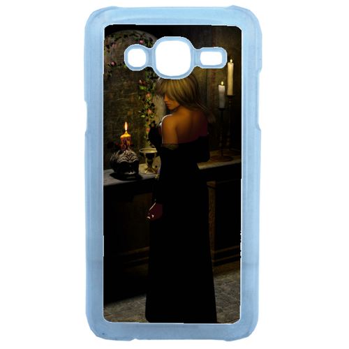 Coque Girl In Black Compatible Samsung Galaxy J5 Transparent