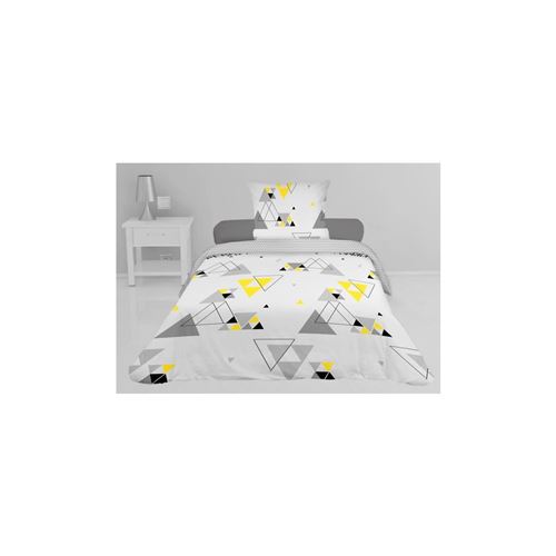 Parure de couette Triage - Microfibre - 140 x 200 cm - Blanc