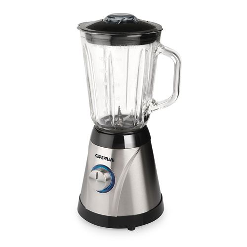 G3Ferrari G20005 Blender professionnel silencieux à plusieurs vitesses avec carafe en verre grande capacité - métal/blanc